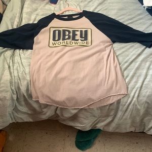 Obey baseball tee